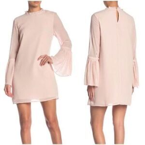 Cupcakes & Cashmere Malina Pleat Detail Holiday Party Dress XS Pink NWT MSRP$145